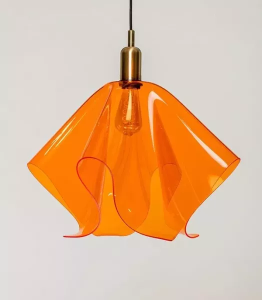 Luminaire Boréal orange transparent
